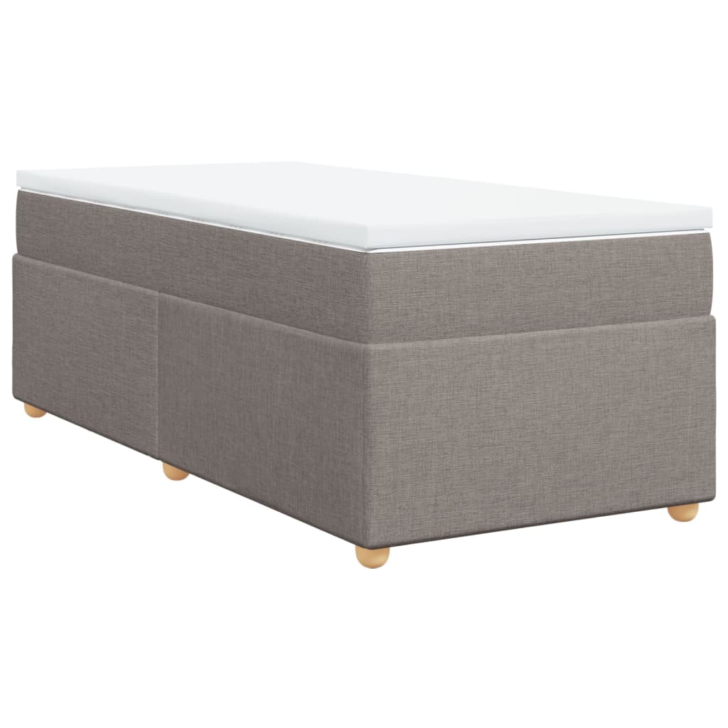 Boxspring met matras stof taupe 90x190 cm Bedden & bedframes | Creëer jouw Trendy Thuis | Gratis bezorgd & Retour | Trendy.nl