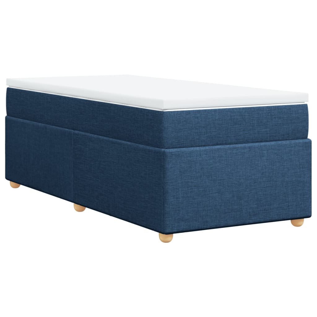 Boxspring met matras stof blauw 90x190 cm Bedden & bedframes | Creëer jouw Trendy Thuis | Gratis bezorgd & Retour | Trendy.nl