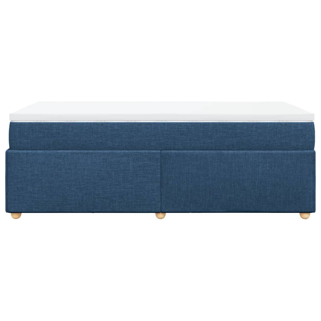 Boxspring met matras stof blauw 90x190 cm Bedden & bedframes | Creëer jouw Trendy Thuis | Gratis bezorgd & Retour | Trendy.nl