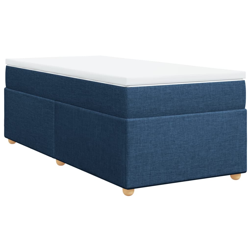 Boxspring met matras stof blauw 90x190 cm Bedden & bedframes | Creëer jouw Trendy Thuis | Gratis bezorgd & Retour | Trendy.nl