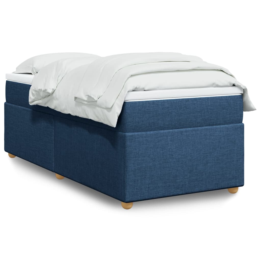 Boxspring met matras stof blauw 90x190 cm Bedden & bedframes | Creëer jouw Trendy Thuis | Gratis bezorgd & Retour | Trendy.nl