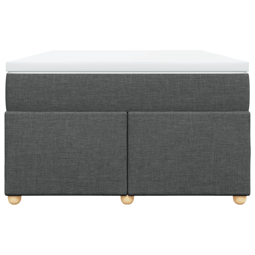 Boxspring met matras stof donkergrijs 120x200 cm Bedden & bedframes | Creëer jouw Trendy Thuis | Gratis bezorgd & Retour | Trendy.nl