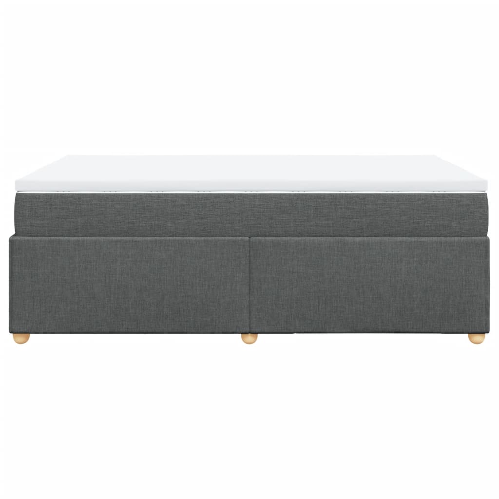 Boxspring met matras stof donkergrijs 120x200 cm Bedden & bedframes | Creëer jouw Trendy Thuis | Gratis bezorgd & Retour | Trendy.nl