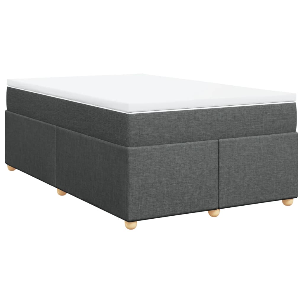 Boxspring met matras stof donkergrijs 120x200 cm Bedden & bedframes | Creëer jouw Trendy Thuis | Gratis bezorgd & Retour | Trendy.nl