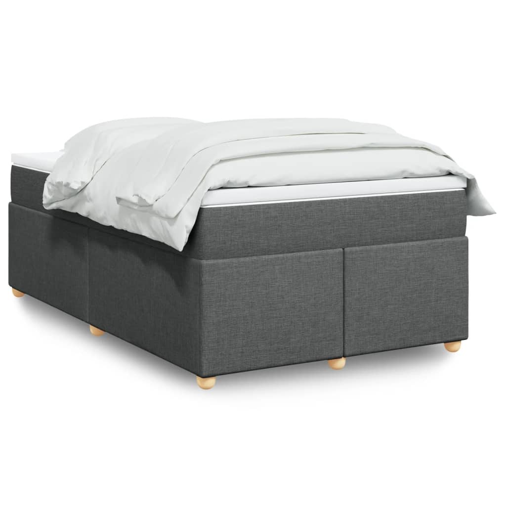 Boxspring met matras stof donkergrijs 120x200 cm Bedden & bedframes | Creëer jouw Trendy Thuis | Gratis bezorgd & Retour | Trendy.nl