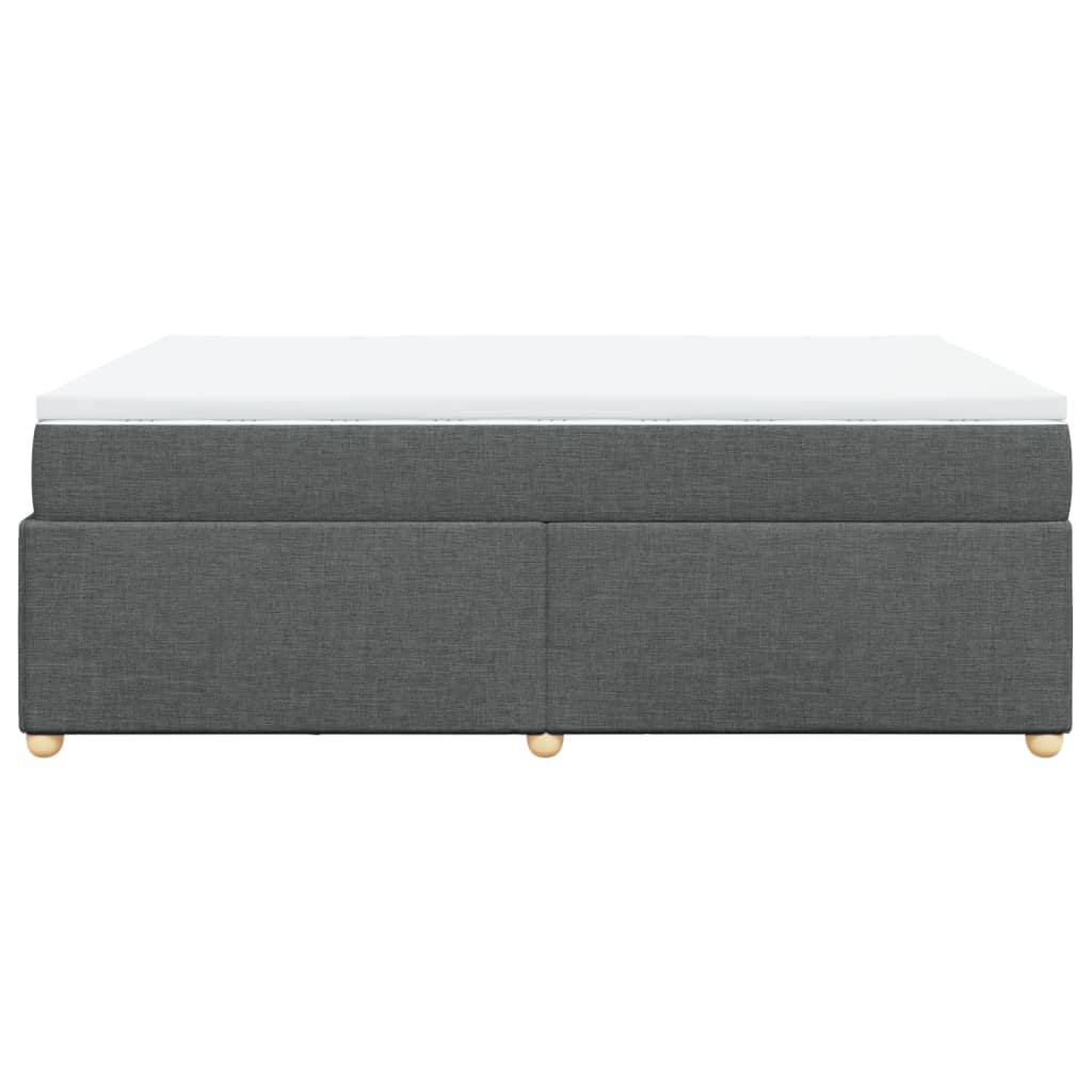 Boxspring met matras stof donkergrijs 140x200 cm Bedden & bedframes | Creëer jouw Trendy Thuis | Gratis bezorgd & Retour | Trendy.nl