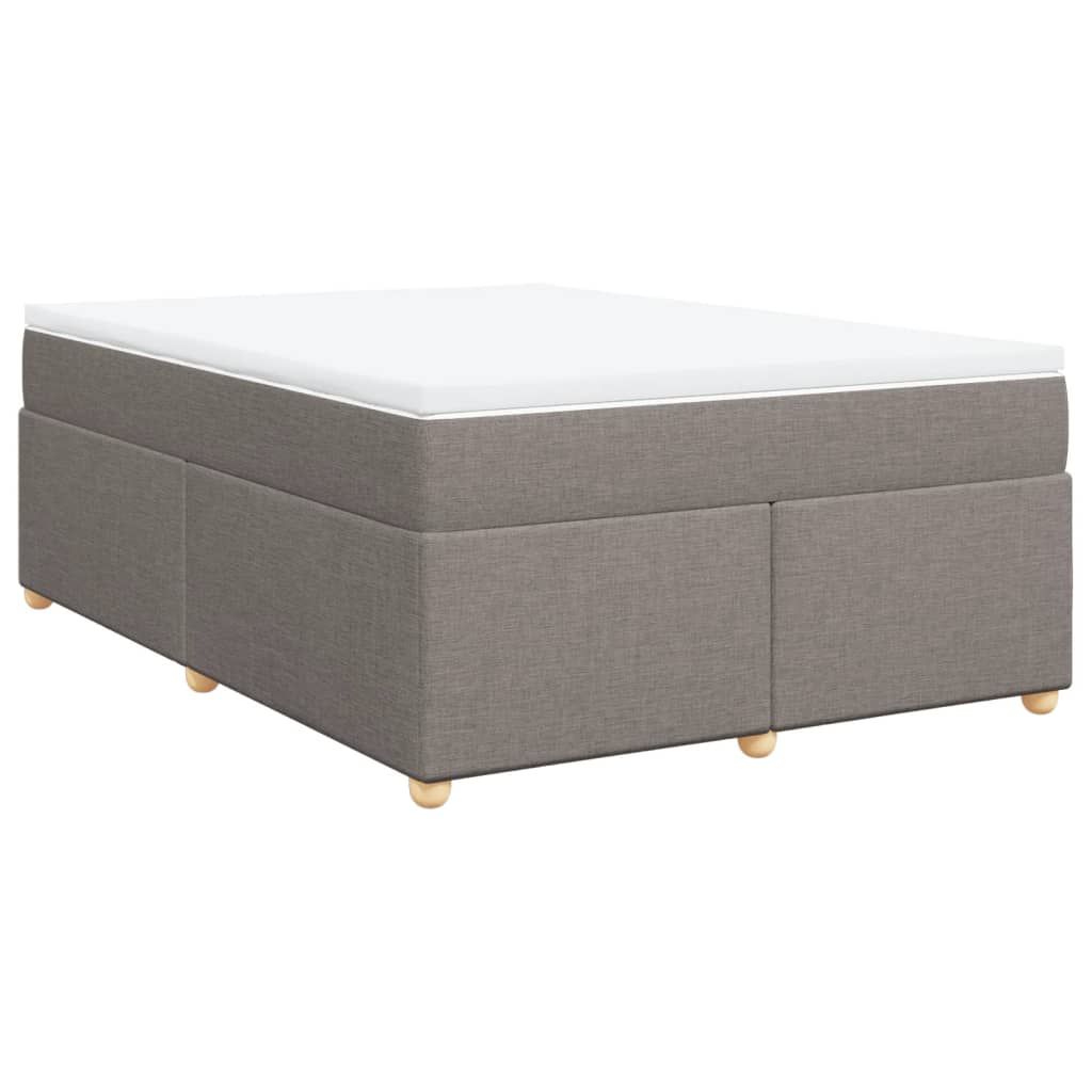 Boxspring met matras stof taupe 140x200 cm Bedden & bedframes | Creëer jouw Trendy Thuis | Gratis bezorgd & Retour | Trendy.nl