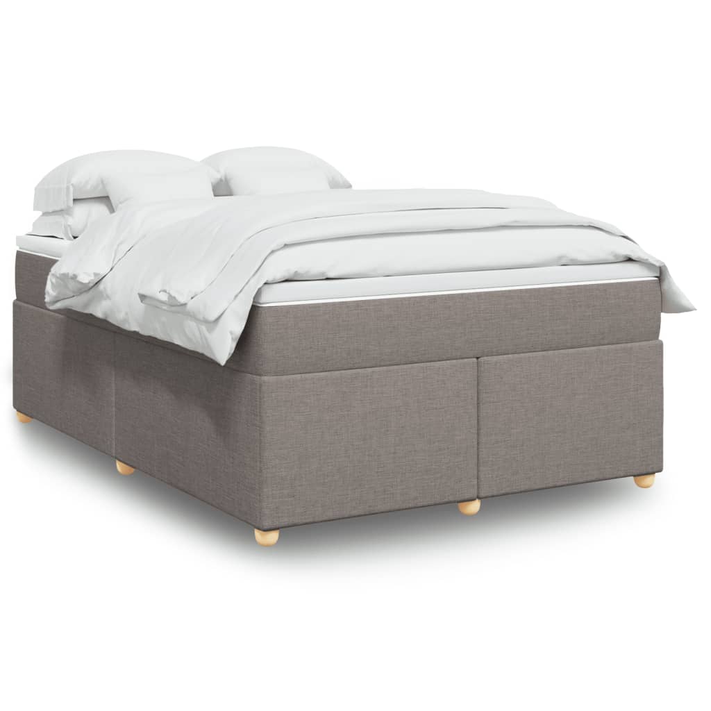 Boxspring met matras stof taupe 140x200 cm Bedden & bedframes | Creëer jouw Trendy Thuis | Gratis bezorgd & Retour | Trendy.nl