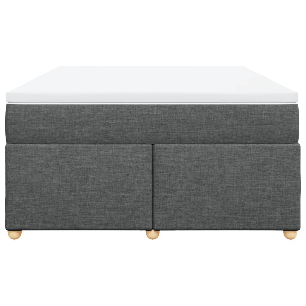 Boxspring met matras stof donkergrijs 160x200 cm Bedden & bedframes | Creëer jouw Trendy Thuis | Gratis bezorgd & Retour | Trendy.nl