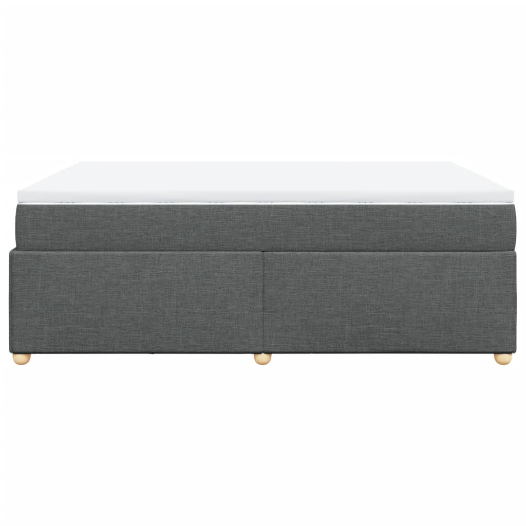 Boxspring met matras stof donkergrijs 160x200 cm Bedden & bedframes | Creëer jouw Trendy Thuis | Gratis bezorgd & Retour | Trendy.nl