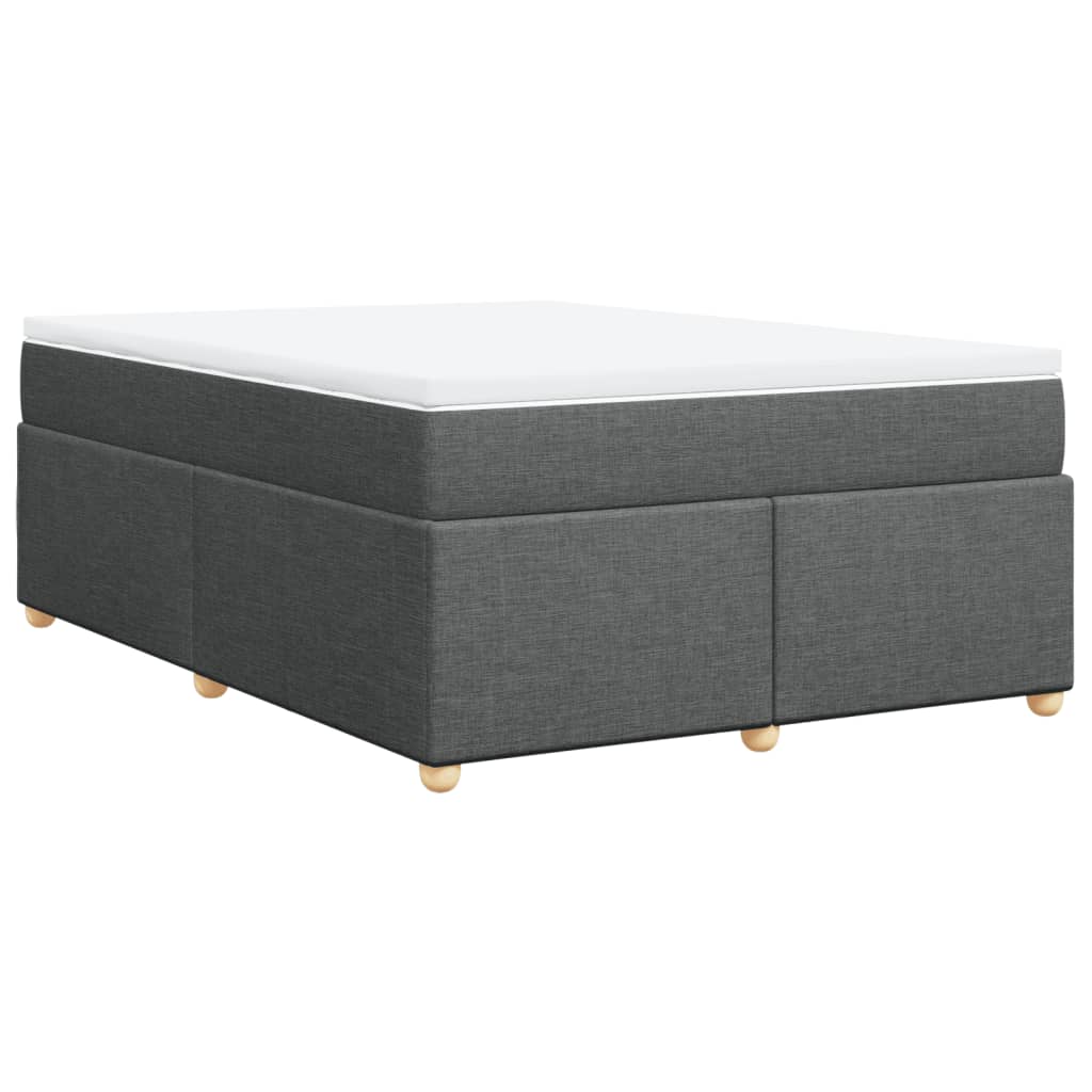 Boxspring met matras stof donkergrijs 160x200 cm Bedden & bedframes | Creëer jouw Trendy Thuis | Gratis bezorgd & Retour | Trendy.nl