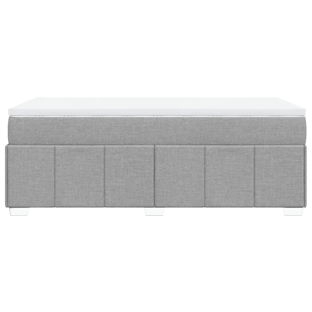 Boxspring met matras stof lichtgrijs 80x200 cm Bedden & bedframes | Creëer jouw Trendy Thuis | Gratis bezorgd & Retour | Trendy.nl