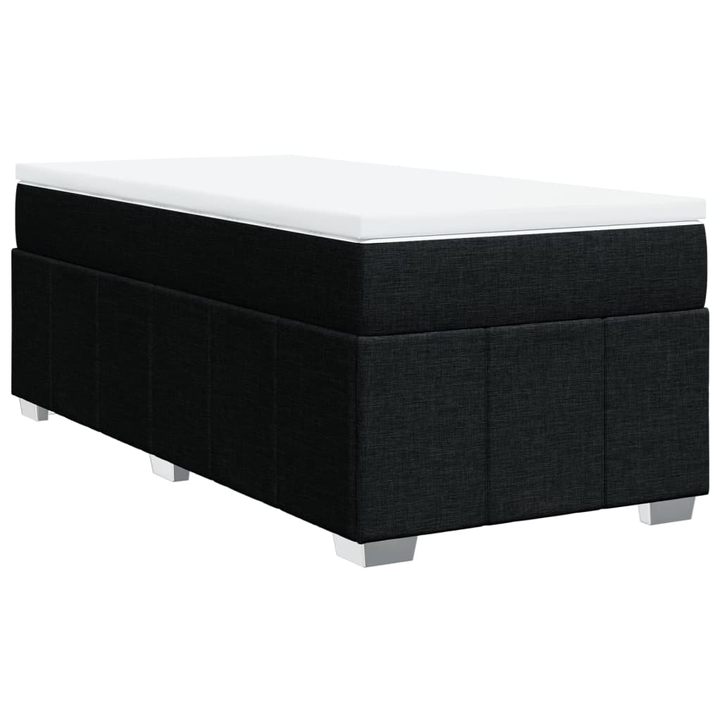 Boxspring met matras stof zwart 80x200 cm Bedden & bedframes | Creëer jouw Trendy Thuis | Gratis bezorgd & Retour | Trendy.nl