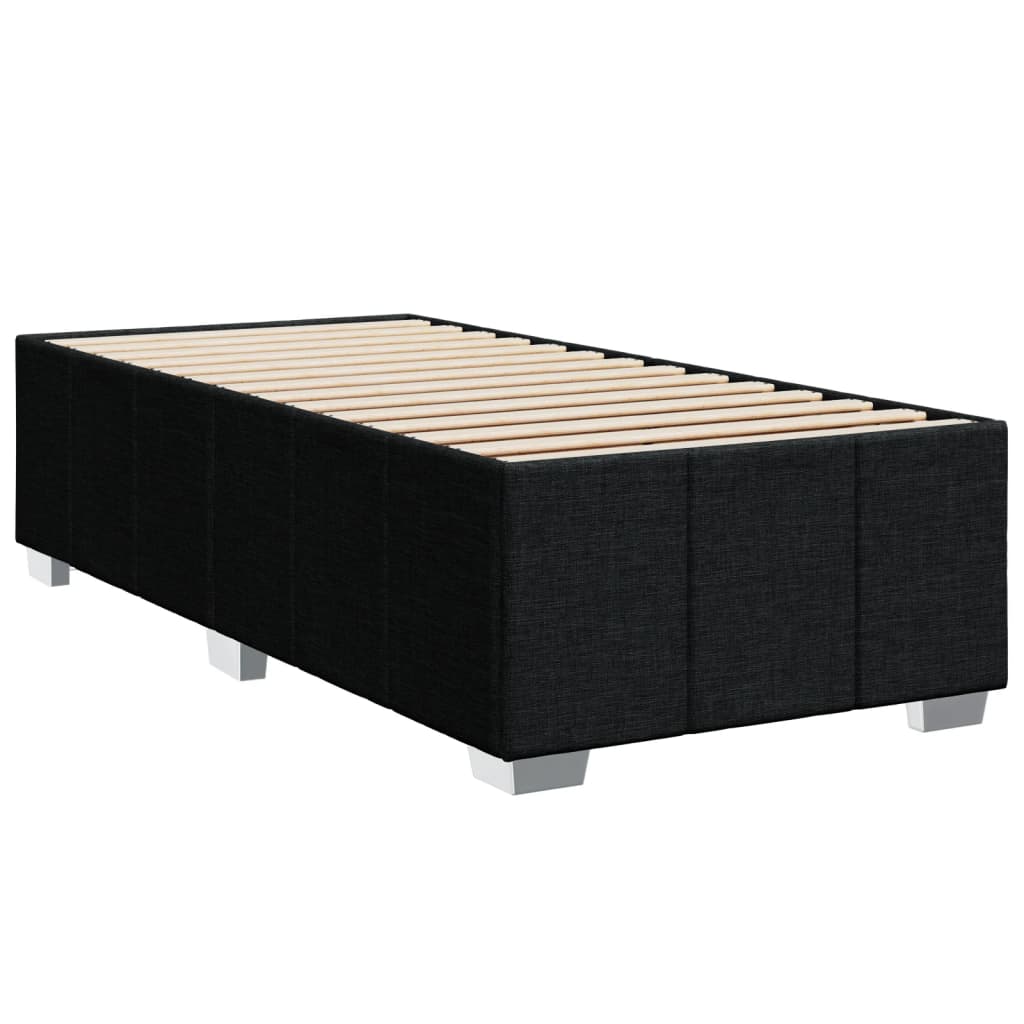 Boxspring met matras stof zwart 80x200 cm Bedden & bedframes | Creëer jouw Trendy Thuis | Gratis bezorgd & Retour | Trendy.nl