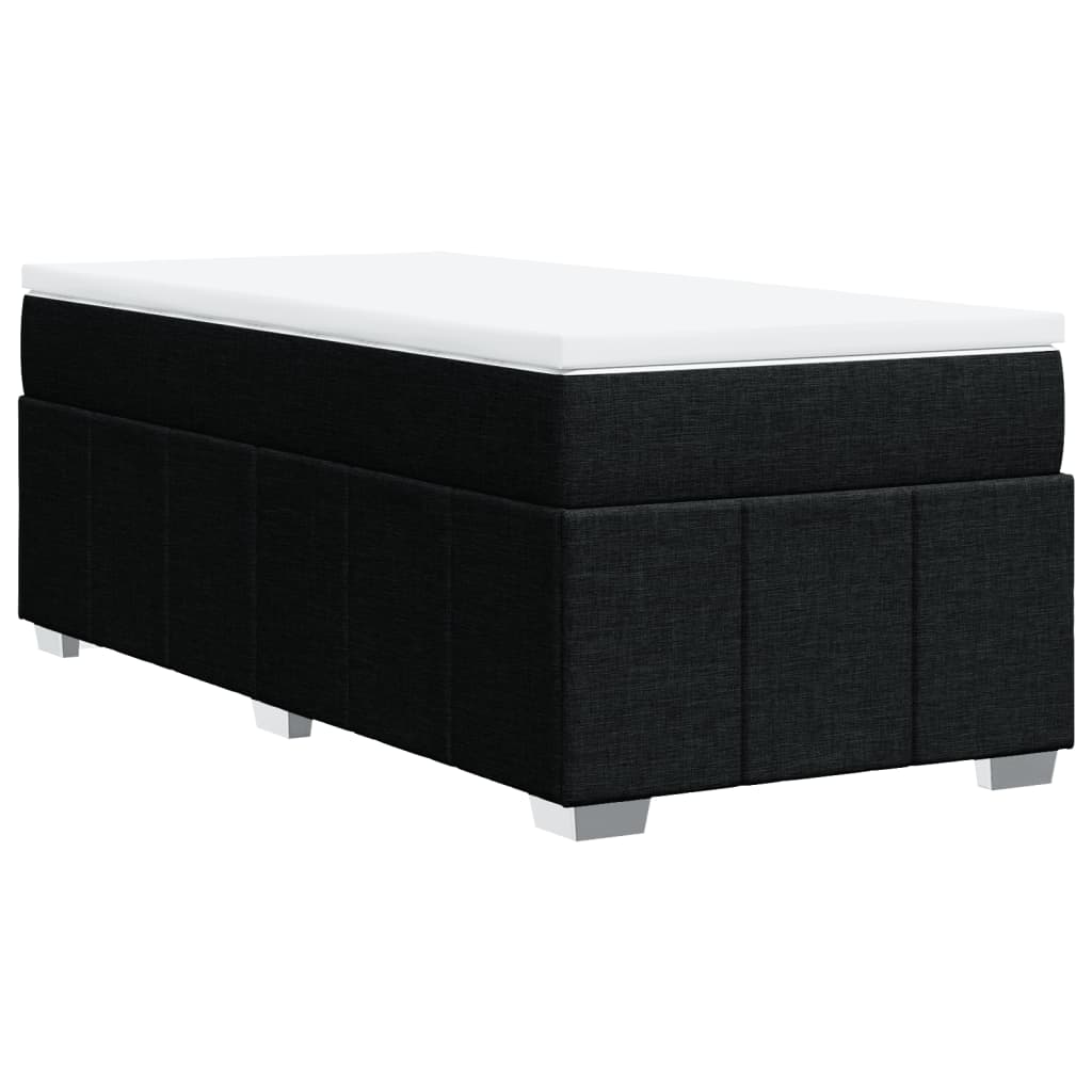 Boxspring met matras stof zwart 80x200 cm Bedden & bedframes | Creëer jouw Trendy Thuis | Gratis bezorgd & Retour | Trendy.nl