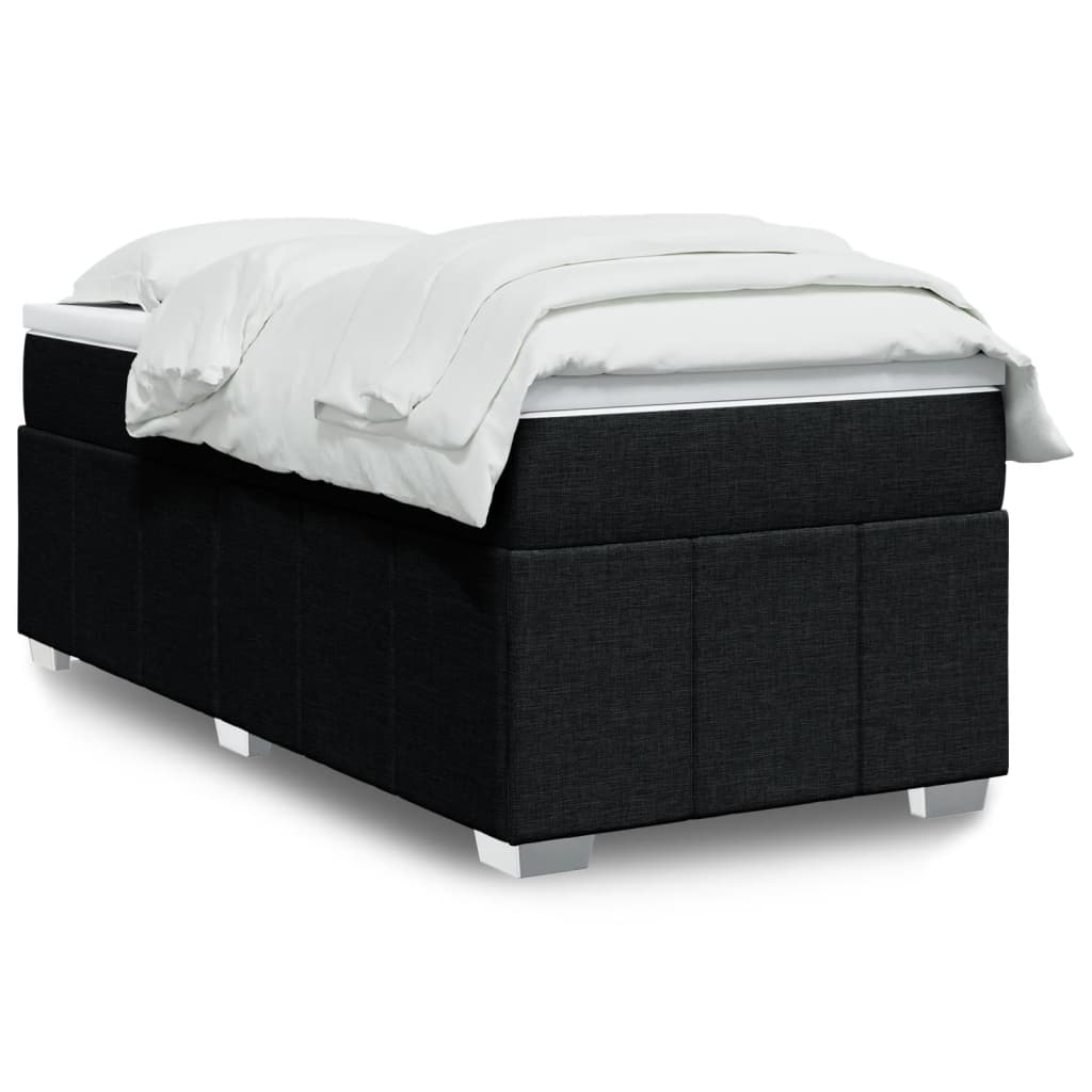 Boxspring met matras stof zwart 80x200 cm Bedden & bedframes | Creëer jouw Trendy Thuis | Gratis bezorgd & Retour | Trendy.nl