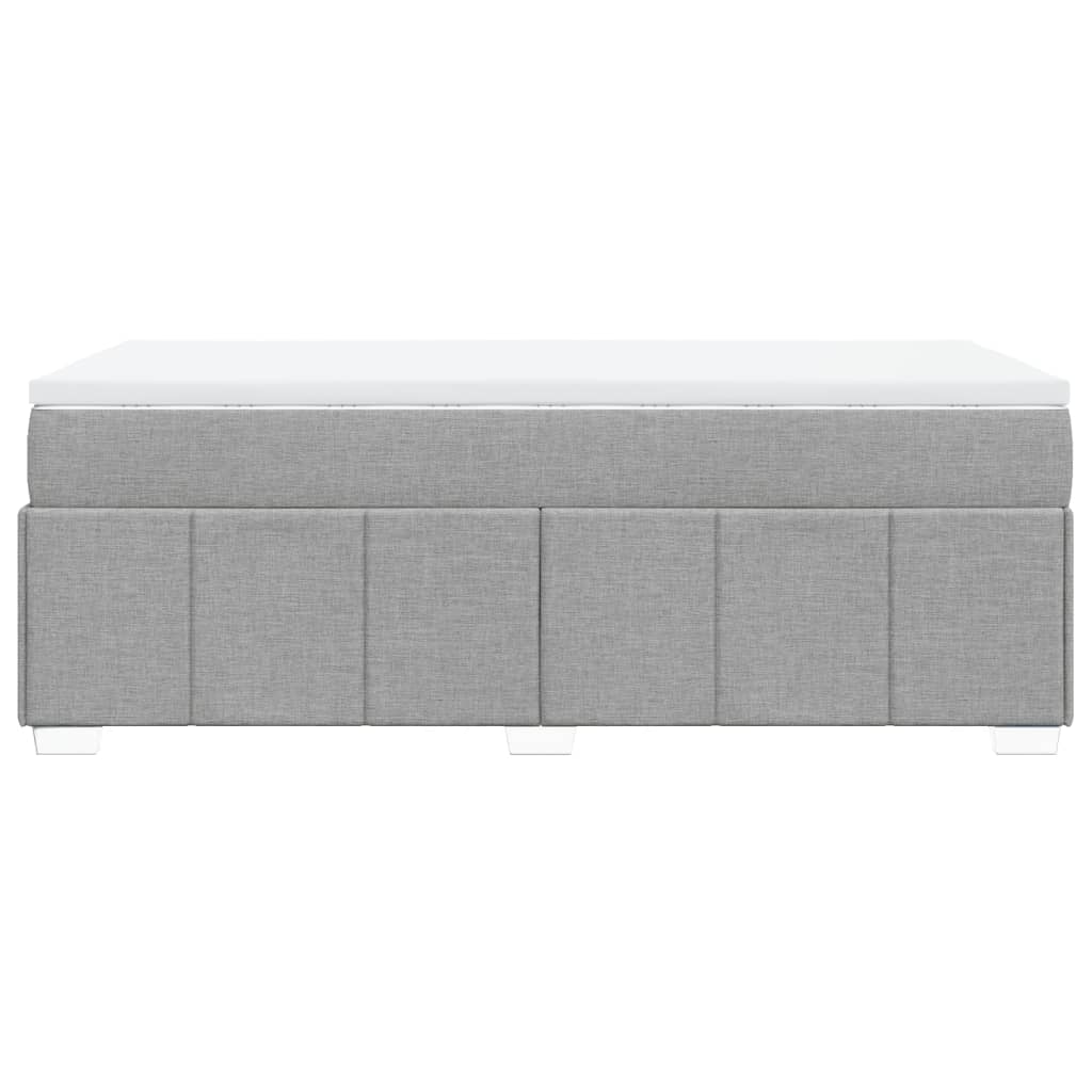 Boxspring met matras stof lichtgrijs 90x190 cm Bedden & bedframes | Creëer jouw Trendy Thuis | Gratis bezorgd & Retour | Trendy.nl