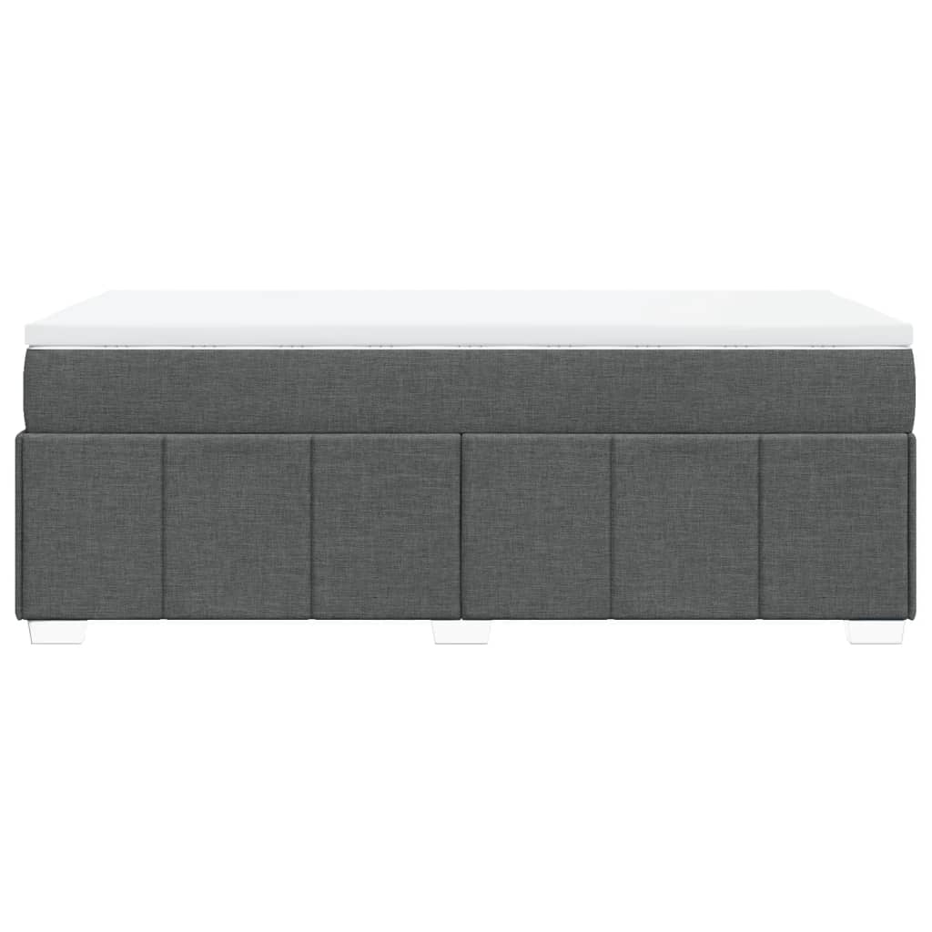 Boxspring met matras stof donkergrijs 90x190 cm Bedden & bedframes | Creëer jouw Trendy Thuis | Gratis bezorgd & Retour | Trendy.nl