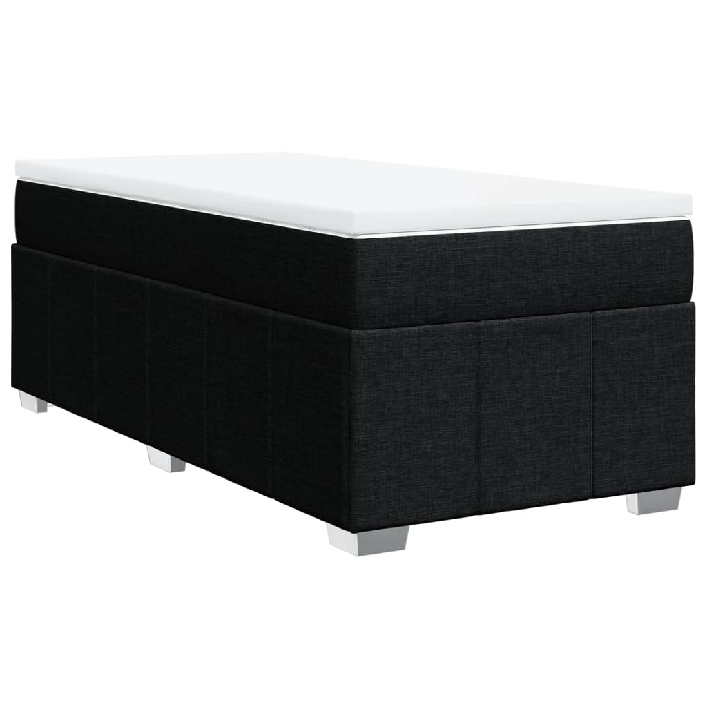 Boxspring met matras stof zwart 90x190 cm Bedden & bedframes | Creëer jouw Trendy Thuis | Gratis bezorgd & Retour | Trendy.nl