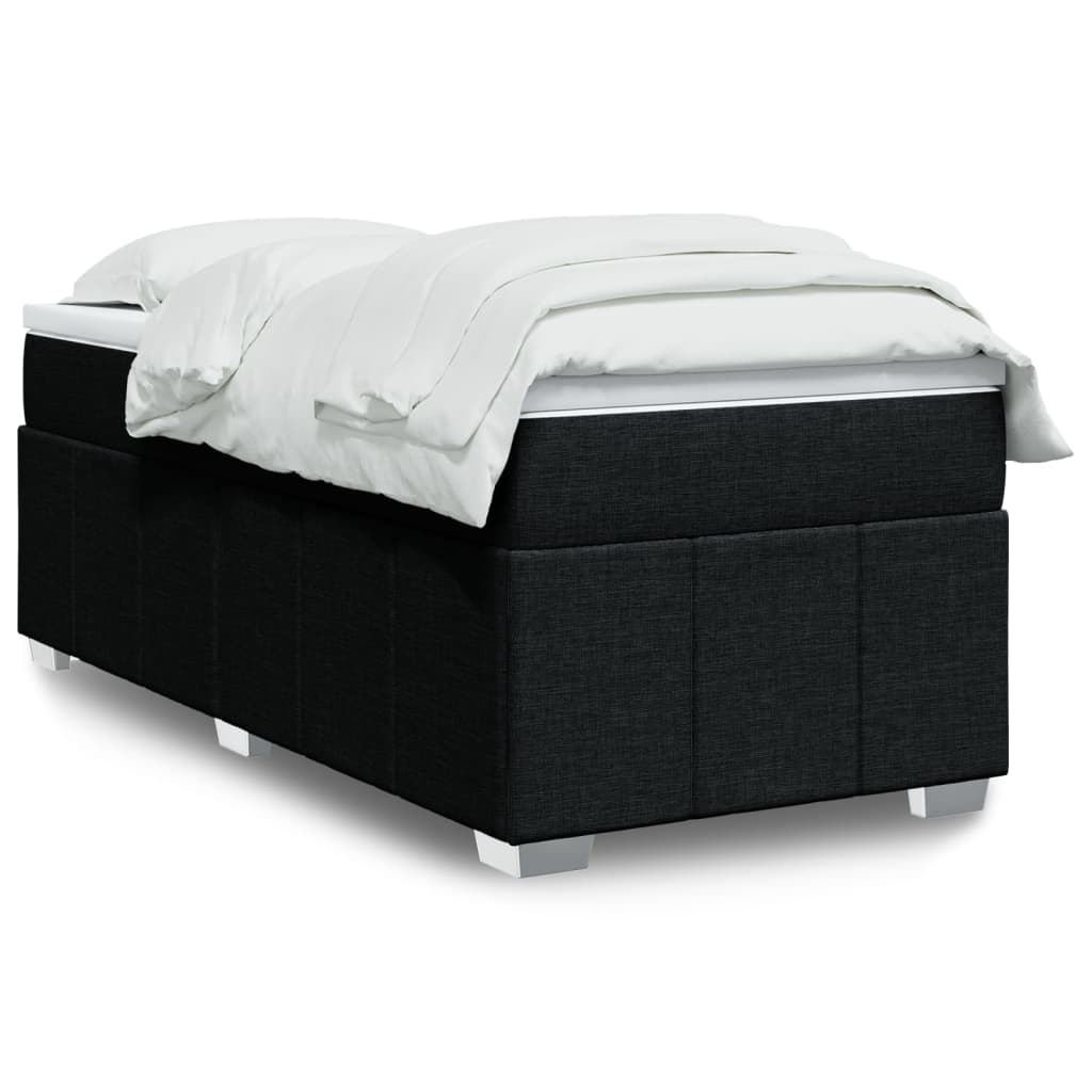 Boxspring met matras stof zwart 90x190 cm Bedden & bedframes | Creëer jouw Trendy Thuis | Gratis bezorgd & Retour | Trendy.nl