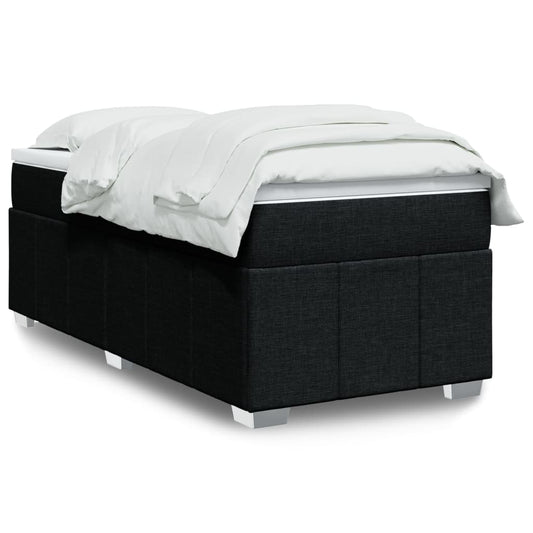 Boxspring met matras stof zwart 90x190 cm Bedden & bedframes | Creëer jouw Trendy Thuis | Gratis bezorgd & Retour | Trendy.nl