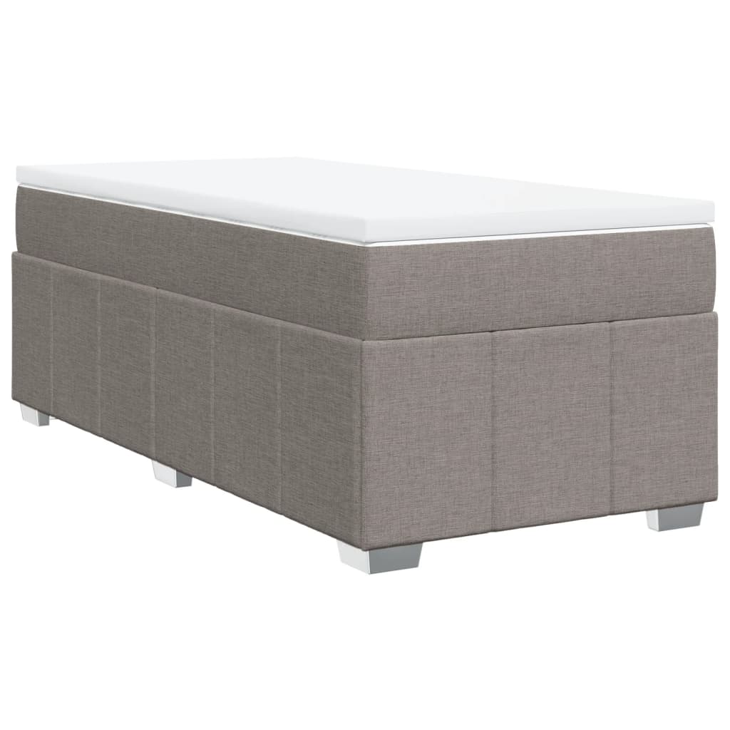 Boxspring met matras stof taupe 90x190 cm Bedden & bedframes | Creëer jouw Trendy Thuis | Gratis bezorgd & Retour | Trendy.nl