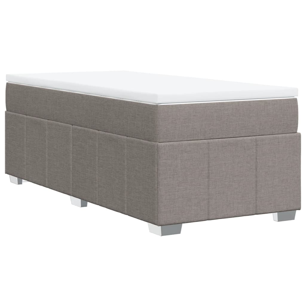 Boxspring met matras stof taupe 90x190 cm Bedden & bedframes | Creëer jouw Trendy Thuis | Gratis bezorgd & Retour | Trendy.nl