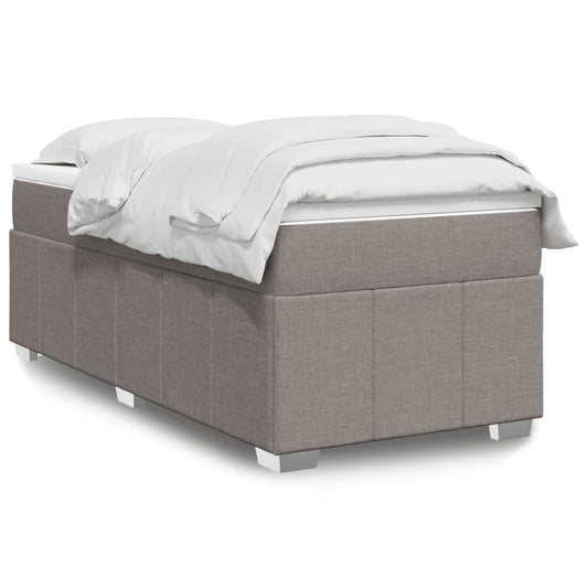 Boxspring met matras stof taupe 90x190 cm Bedden & bedframes | Creëer jouw Trendy Thuis | Gratis bezorgd & Retour | Trendy.nl