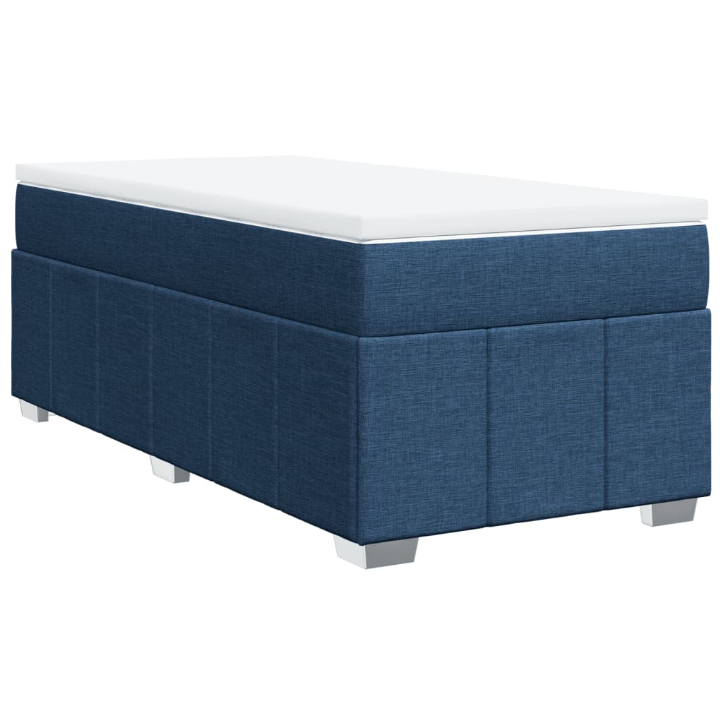 Boxspring met matras stof blauw 90x190 cm Bedden & bedframes | Creëer jouw Trendy Thuis | Gratis bezorgd & Retour | Trendy.nl