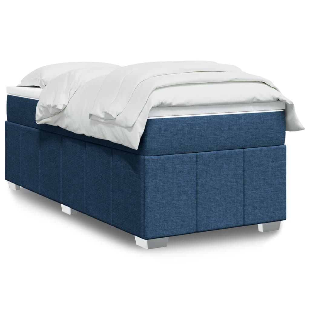 Boxspring met matras stof blauw 90x190 cm Bedden & bedframes | Creëer jouw Trendy Thuis | Gratis bezorgd & Retour | Trendy.nl