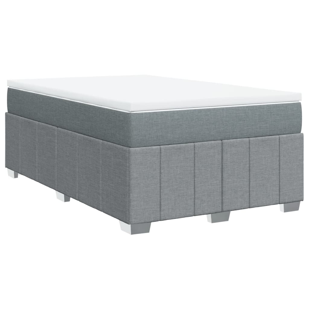 Boxspring met matras stof lichtgrijs 120x190 cm Bedden & bedframes | Creëer jouw Trendy Thuis | Gratis bezorgd & Retour | Trendy.nl