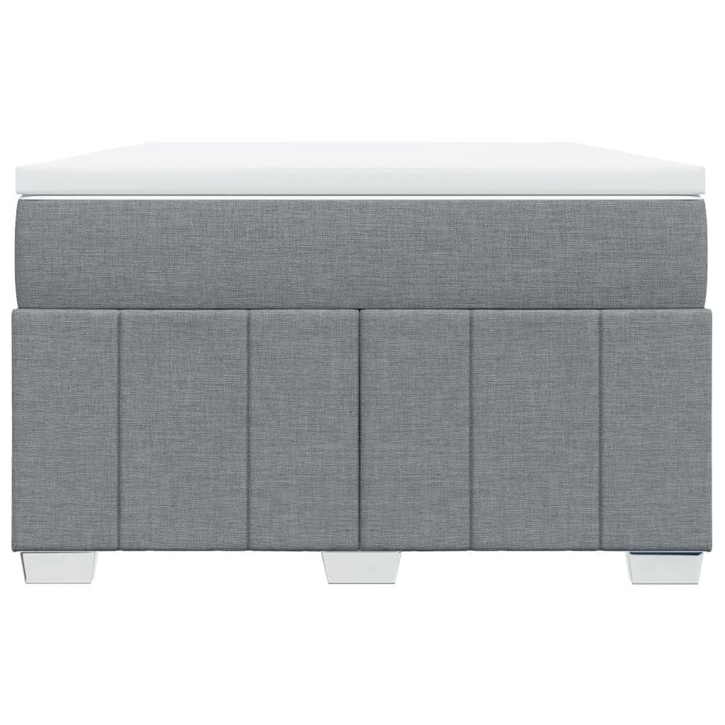 Boxspring met matras stof lichtgrijs 120x190 cm Bedden & bedframes | Creëer jouw Trendy Thuis | Gratis bezorgd & Retour | Trendy.nl