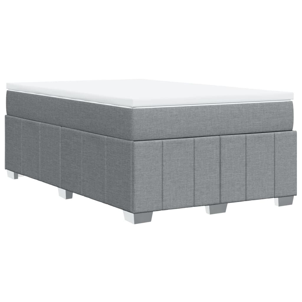 Boxspring met matras stof lichtgrijs 120x190 cm Bedden & bedframes | Creëer jouw Trendy Thuis | Gratis bezorgd & Retour | Trendy.nl