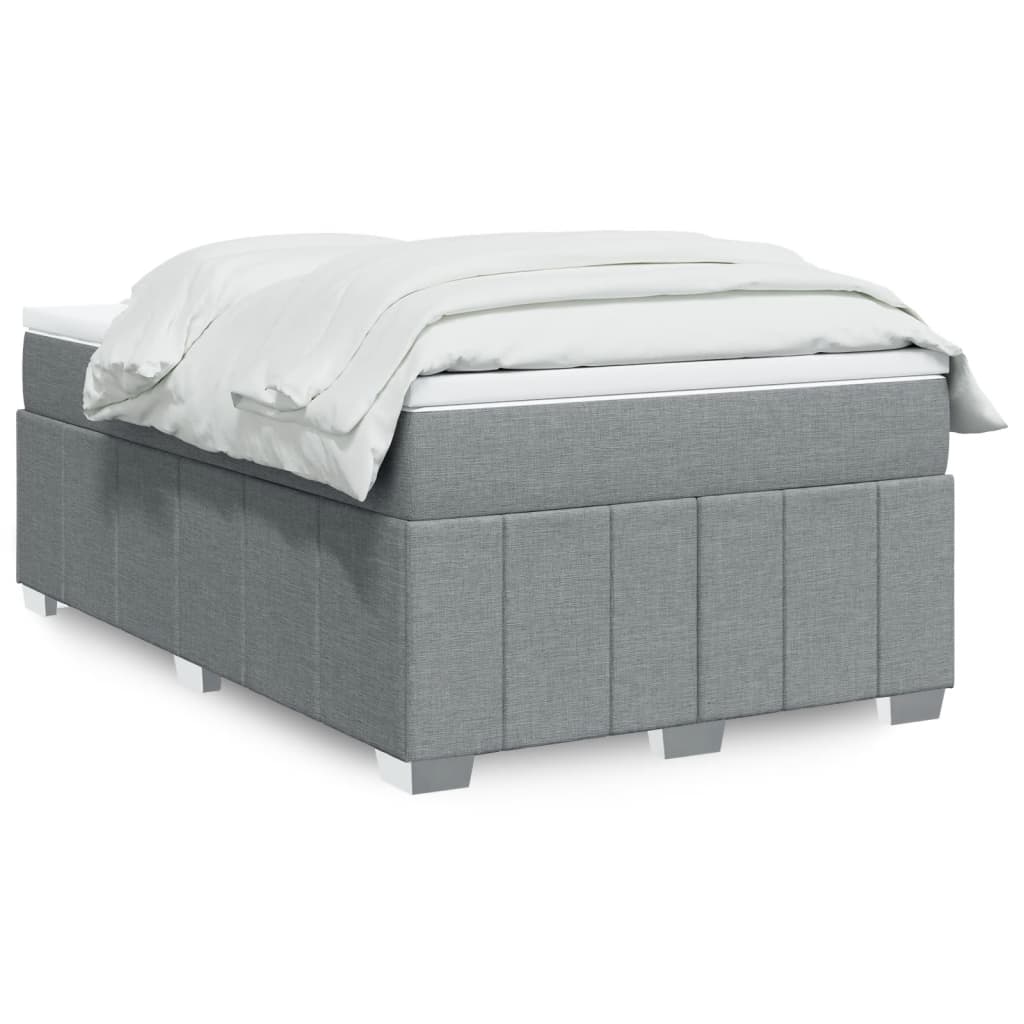 Boxspring met matras stof lichtgrijs 120x190 cm Bedden & bedframes | Creëer jouw Trendy Thuis | Gratis bezorgd & Retour | Trendy.nl