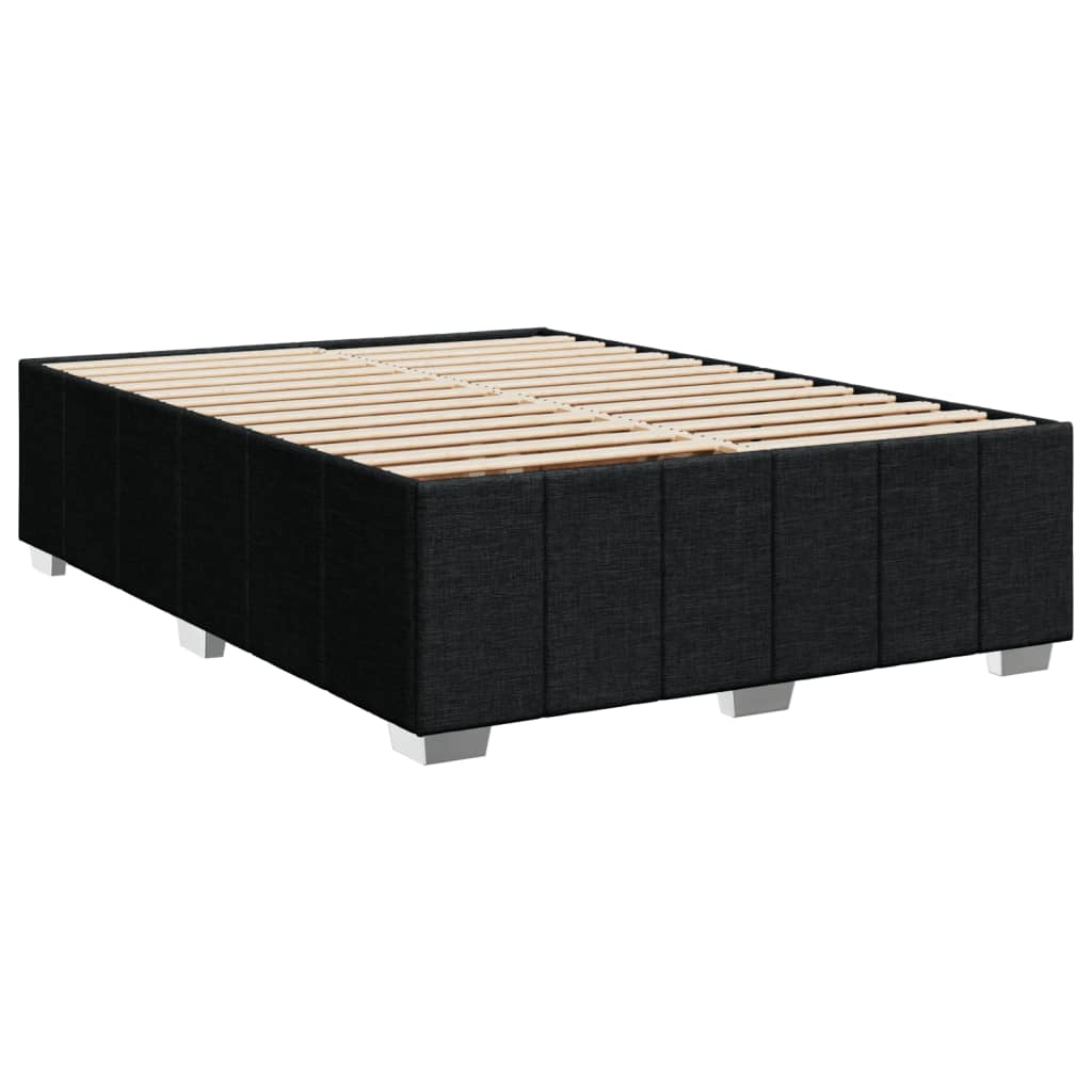 Boxspring met matras stof zwart 160x200 cm Bedden & bedframes | Creëer jouw Trendy Thuis | Gratis bezorgd & Retour | Trendy.nl