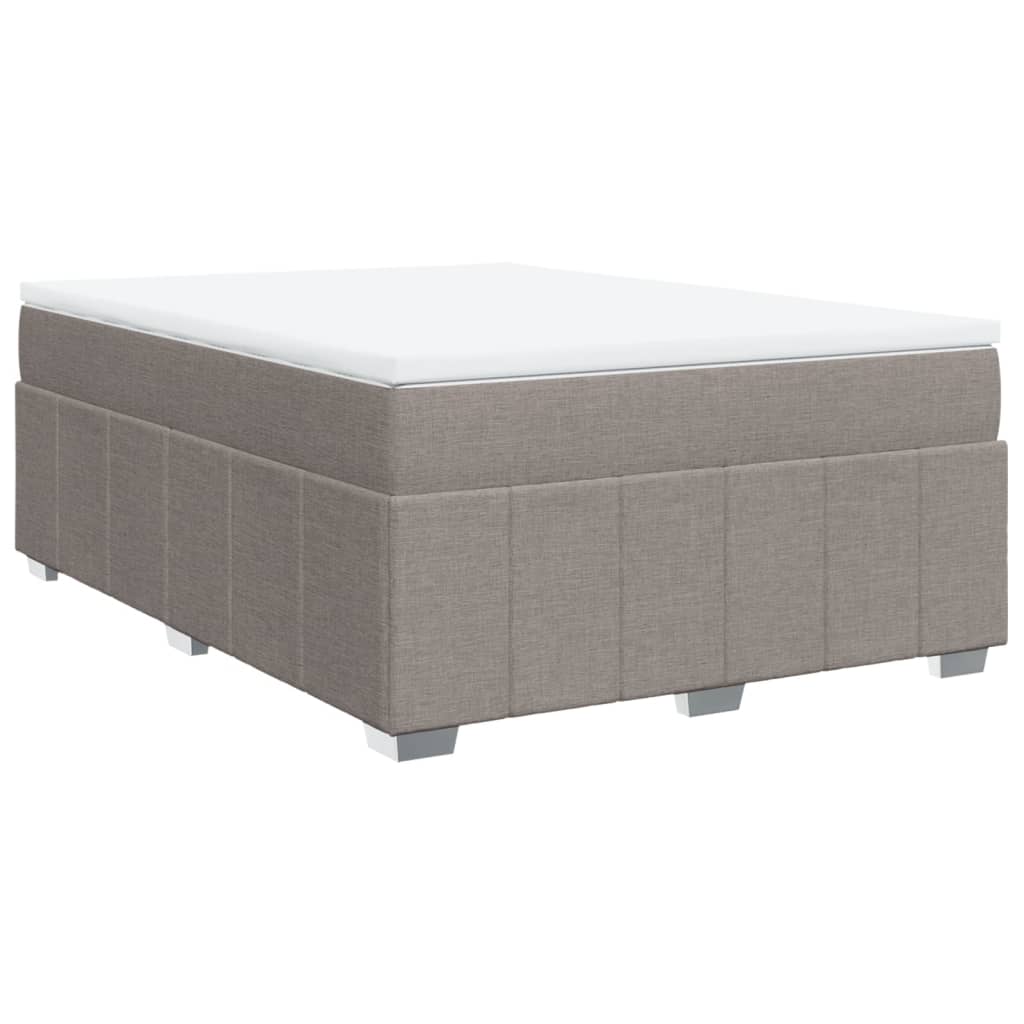 Boxspring met matras stof taupe 160x200 cm Bedden & bedframes | Creëer jouw Trendy Thuis | Gratis bezorgd & Retour | Trendy.nl