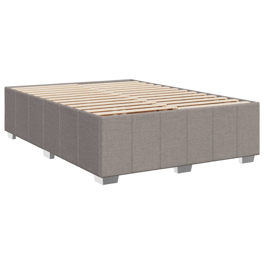 Boxspring met matras stof taupe 160x200 cm Bedden & bedframes | Creëer jouw Trendy Thuis | Gratis bezorgd & Retour | Trendy.nl