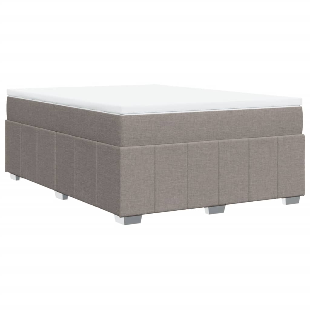 Boxspring met matras stof taupe 160x200 cm Bedden & bedframes | Creëer jouw Trendy Thuis | Gratis bezorgd & Retour | Trendy.nl