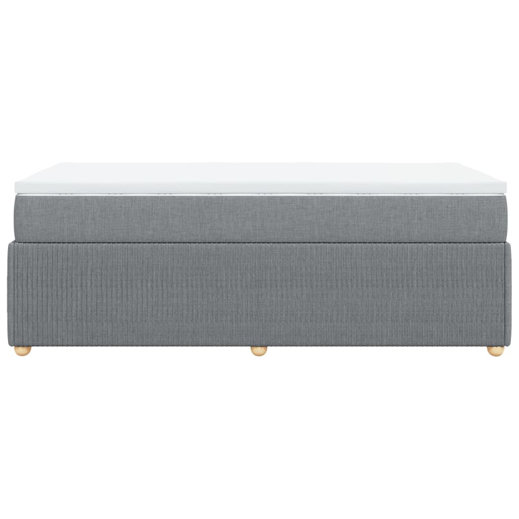 Boxspring met matras stof lichtgrijs 80x200 cm Bedden & bedframes | Creëer jouw Trendy Thuis | Gratis bezorgd & Retour | Trendy.nl