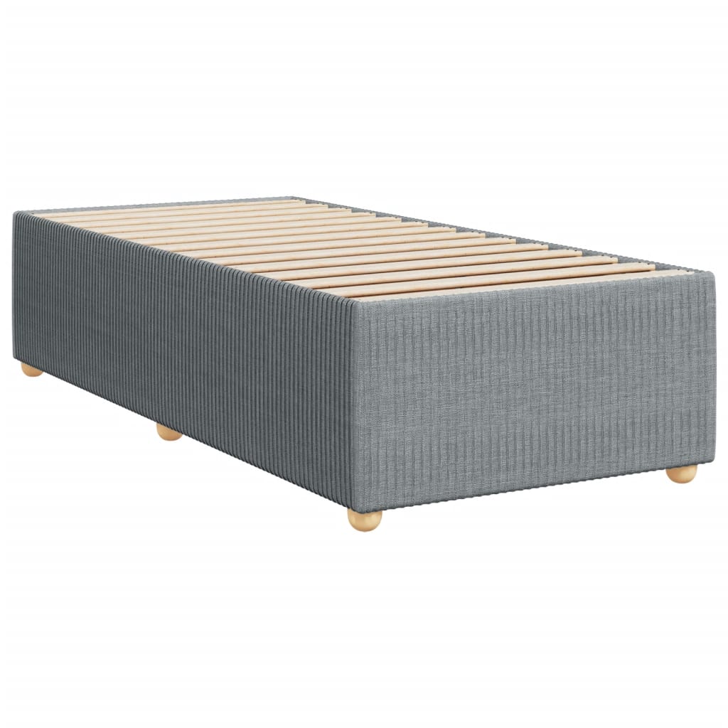 Boxspring met matras stof lichtgrijs 80x200 cm Bedden & bedframes | Creëer jouw Trendy Thuis | Gratis bezorgd & Retour | Trendy.nl