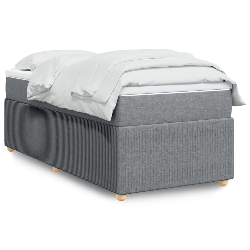 Boxspring met matras stof lichtgrijs 80x200 cm Bedden & bedframes | Creëer jouw Trendy Thuis | Gratis bezorgd & Retour | Trendy.nl