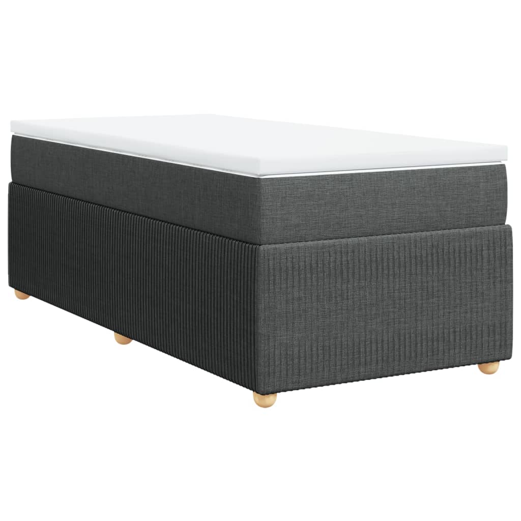 Boxspring met matras stof donkergrijs 80x200 cm Bedden & bedframes | Creëer jouw Trendy Thuis | Gratis bezorgd & Retour | Trendy.nl