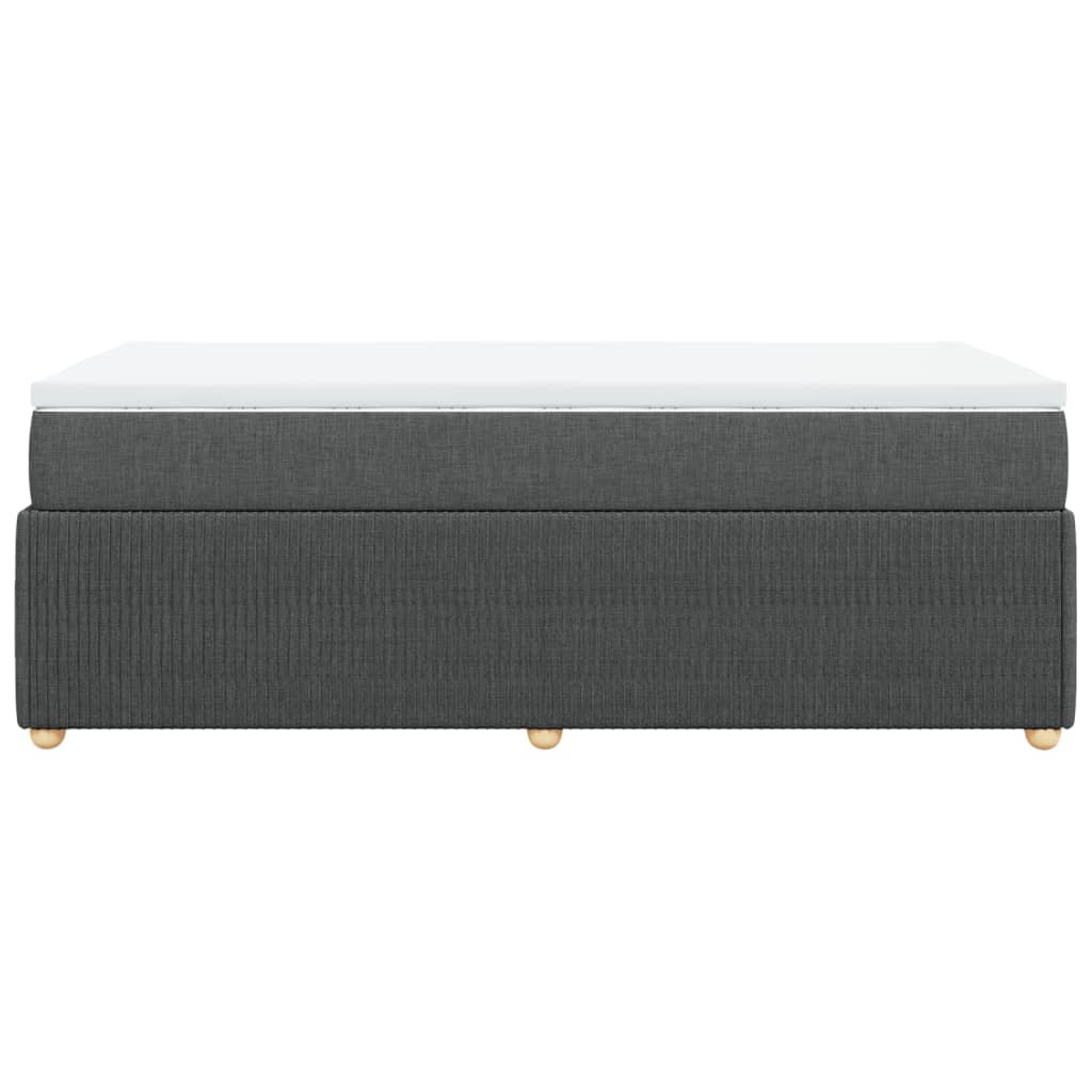 Boxspring met matras stof donkergrijs 80x200 cm Bedden & bedframes | Creëer jouw Trendy Thuis | Gratis bezorgd & Retour | Trendy.nl