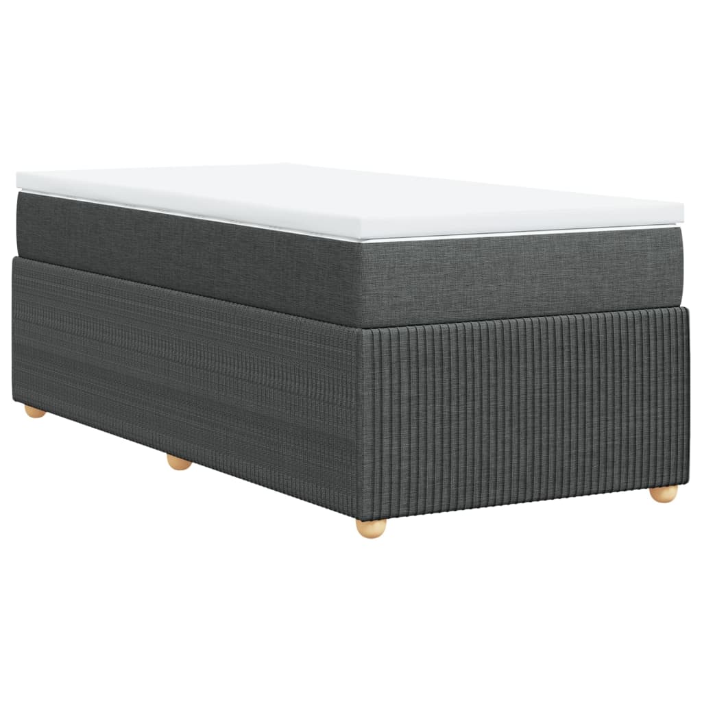 Boxspring met matras stof donkergrijs 80x200 cm Bedden & bedframes | Creëer jouw Trendy Thuis | Gratis bezorgd & Retour | Trendy.nl