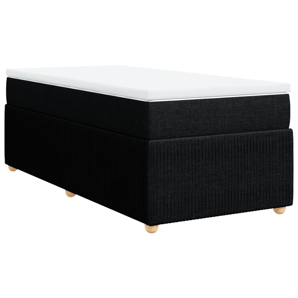 Boxspring met matras stof zwart 80x200 cm Bedden & bedframes | Creëer jouw Trendy Thuis | Gratis bezorgd & Retour | Trendy.nl