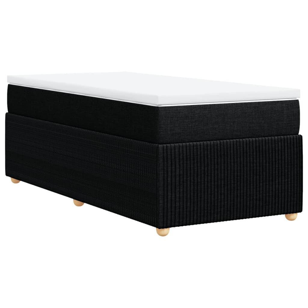 Boxspring met matras stof zwart 80x200 cm Bedden & bedframes | Creëer jouw Trendy Thuis | Gratis bezorgd & Retour | Trendy.nl