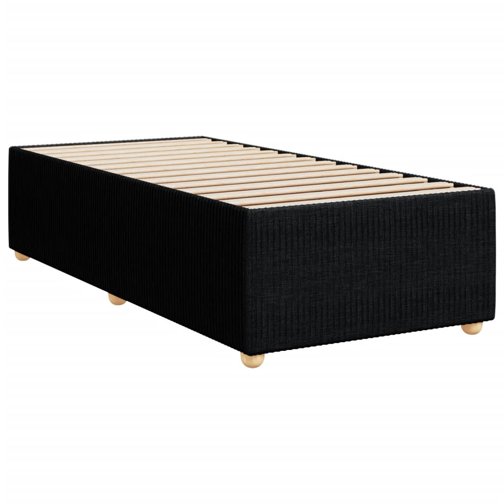 Boxspring met matras stof zwart 80x200 cm Bedden & bedframes | Creëer jouw Trendy Thuis | Gratis bezorgd & Retour | Trendy.nl