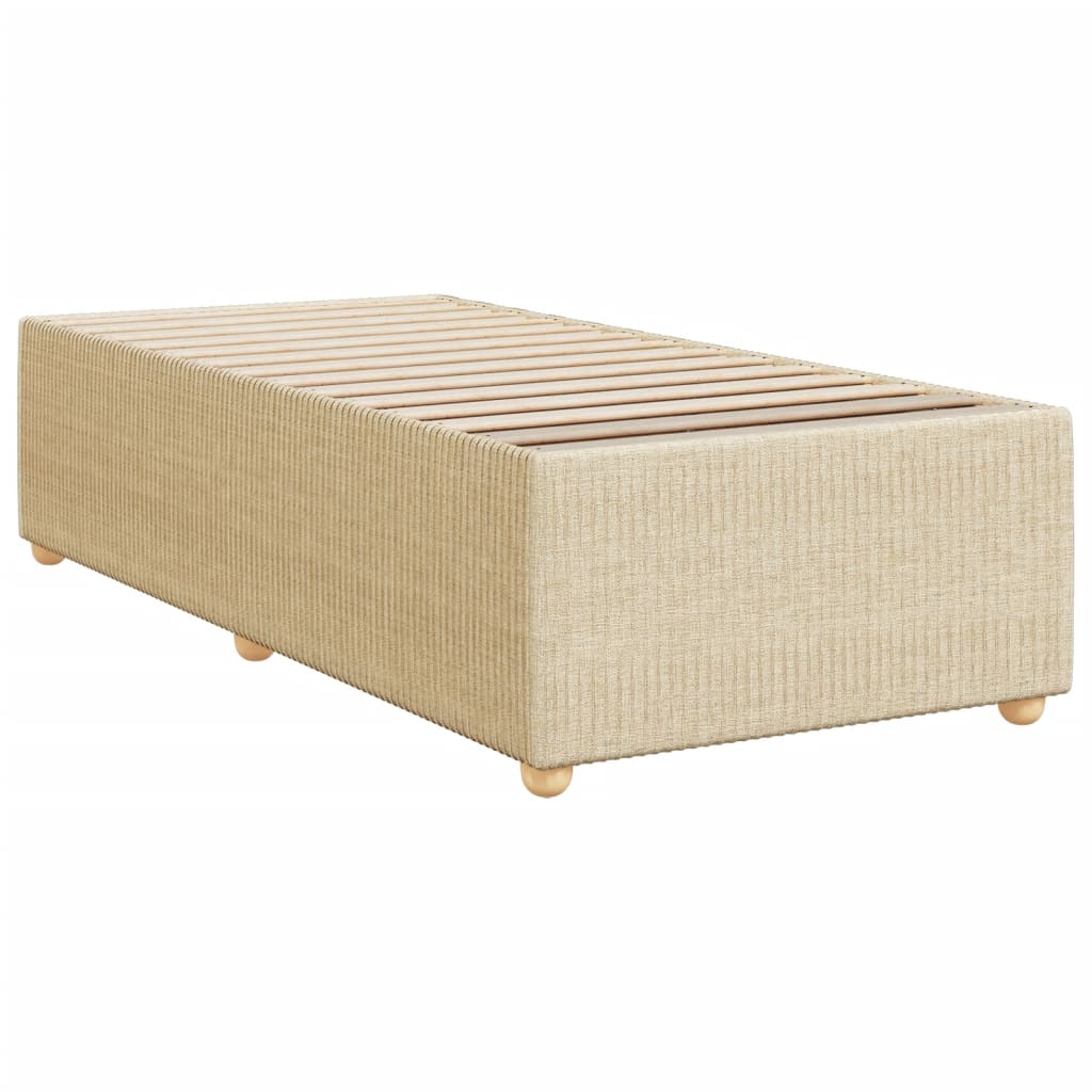 Boxspring met matras stof crèmekleurig 80x200 cm Bedden & bedframes | Creëer jouw Trendy Thuis | Gratis bezorgd & Retour | Trendy.nl