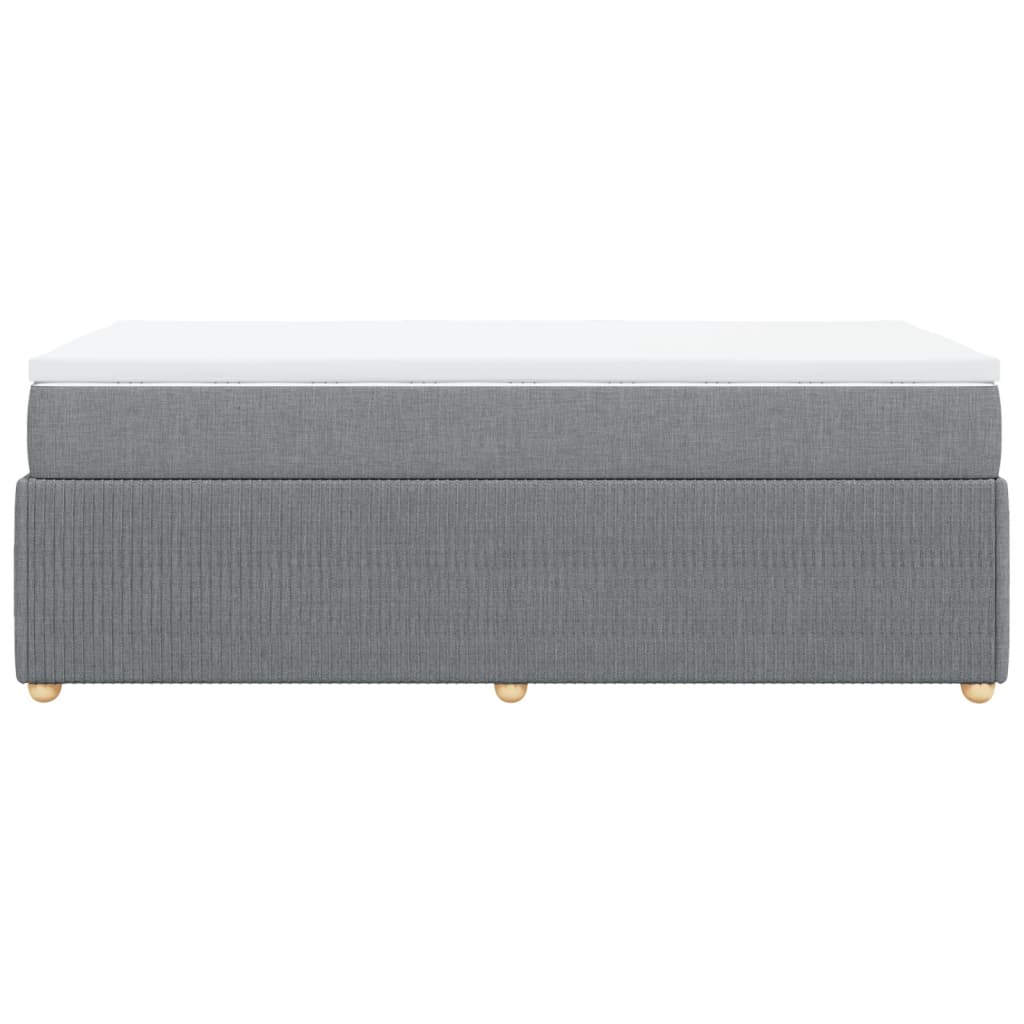 Boxspring met matras stof lichtgrijs 90x190 cm Bedden & bedframes | Creëer jouw Trendy Thuis | Gratis bezorgd & Retour | Trendy.nl