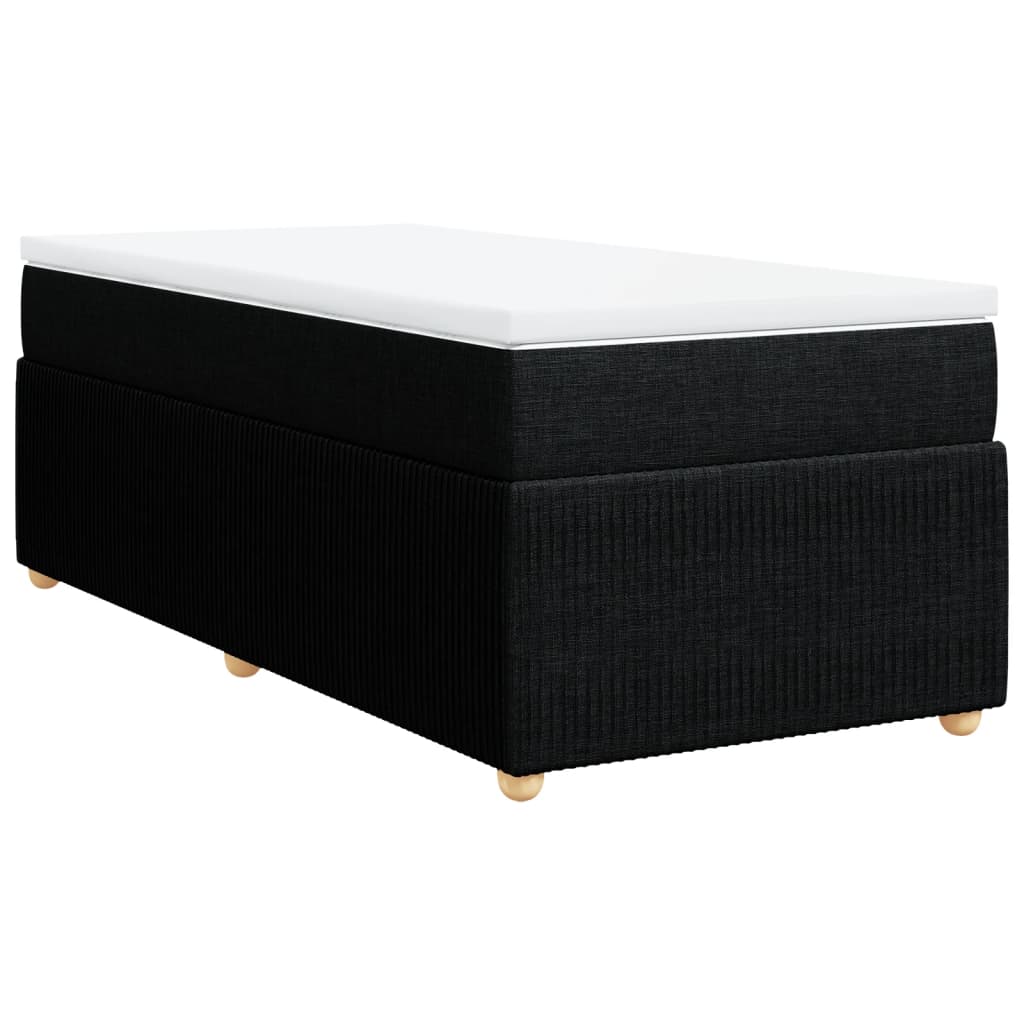 Boxspring met matras stof zwart 90x190 cm Bedden & bedframes | Creëer jouw Trendy Thuis | Gratis bezorgd & Retour | Trendy.nl